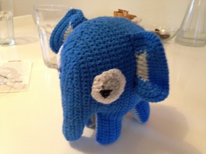 Hæklet elefant