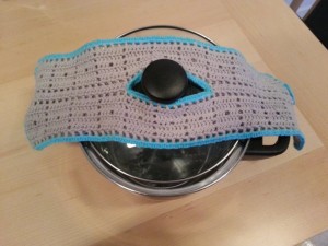 hæklet grydelap til mindre gryder