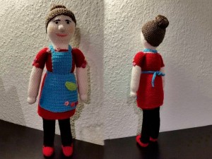 haeklet rosa fra rouladegade
